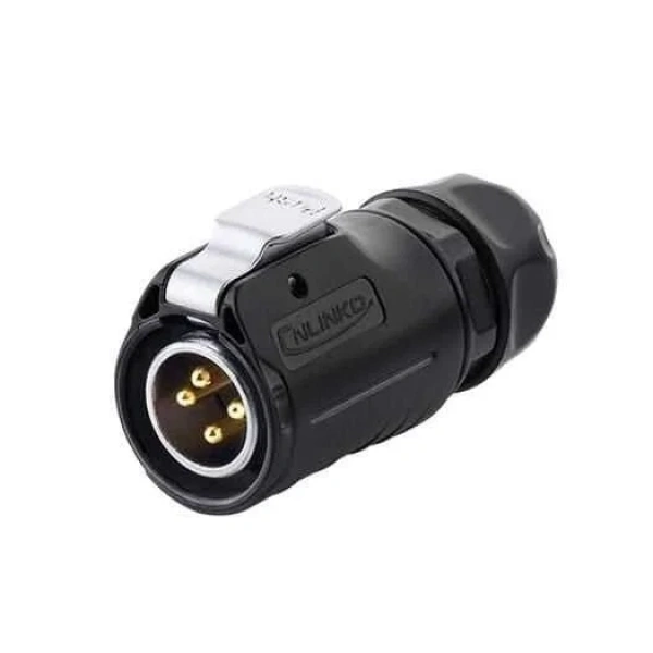 LP-20-C04PE-01-022 4-Pin Su Geçirmez Konnektör - Erkek