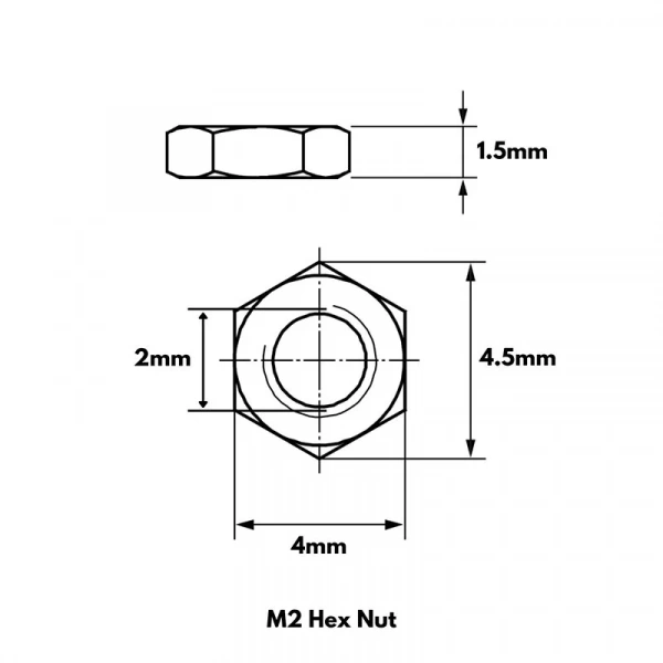 M2 Somun - 10 Adet