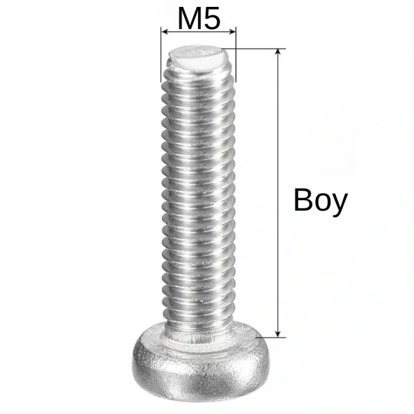 M5X10mm YSB Vida – DIN7985 (Yıldız Silindir Başlı Civata)