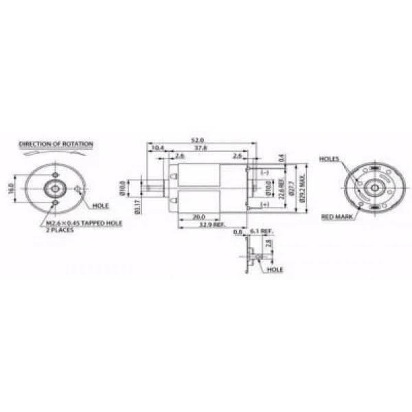 Mabuchi RS-4B5PA Redüktörsüz DC Motor