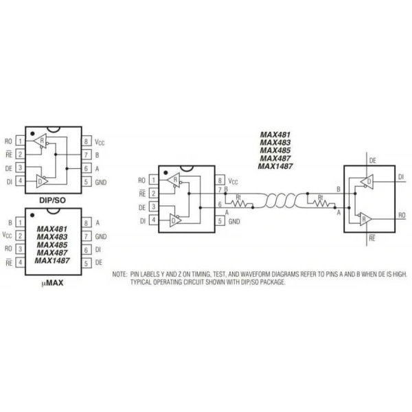 MAX1487 SMD SO8 Entegre