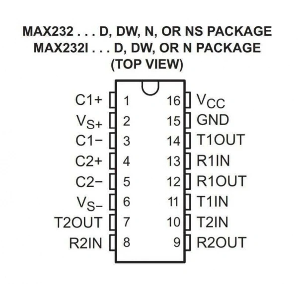 MAX232 DIP16 Entegre