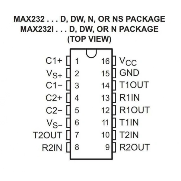 MAX232 SMD SO16 Entegre