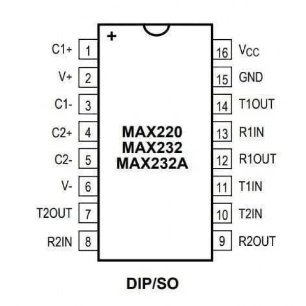 MAX232DRG4 SOIC-16 SMD RS Seri Protokol Entegresi