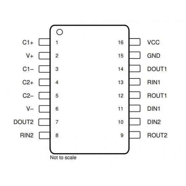 MAX3232CSE SOIC-16 SMD RS Seri Protokol Entegresi