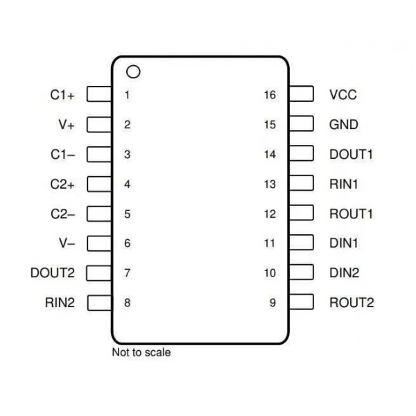 MAX3232IDR SOIC-16 SMD Entegre