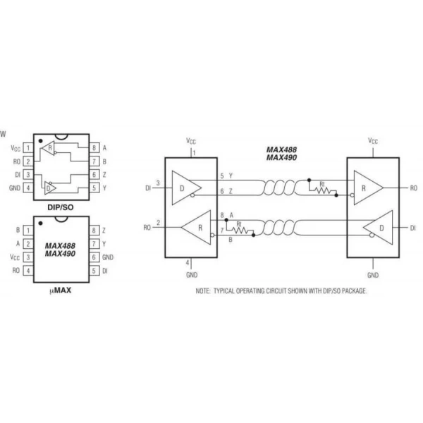 MAX490 SMD SO8 Entegre