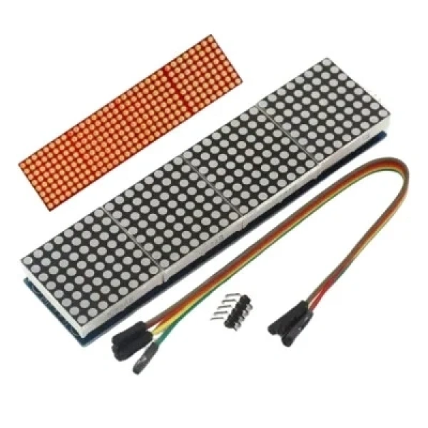 Max7219 4’lü 8x8 Nokta Matrix Modülü Kırmızı