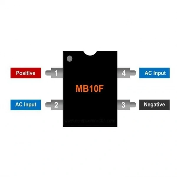 MB10F 0.5A 1000V SMD Köprü Diyot