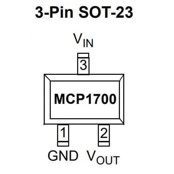 MCP1700T-1202E/TT SOT-23-3 SMD 1.2V Voltaj Regülatörü