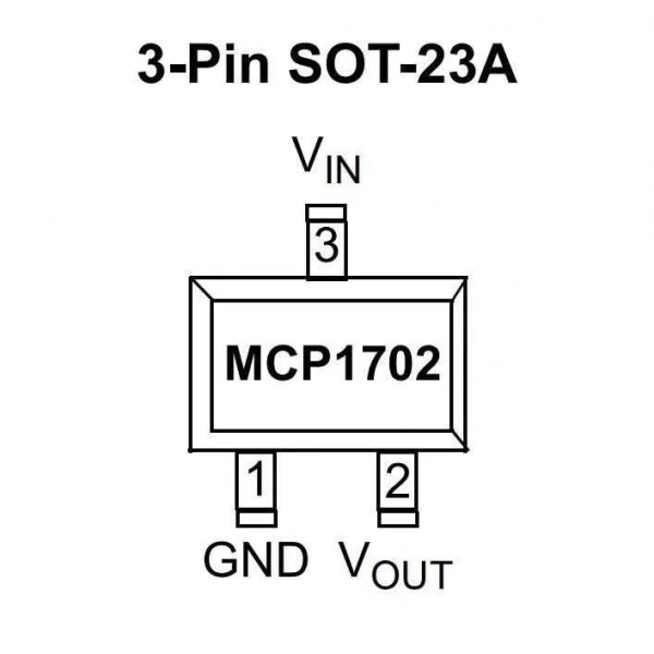 MCP1702-5002E SOT23-3 LDO Regülatör Entegresi