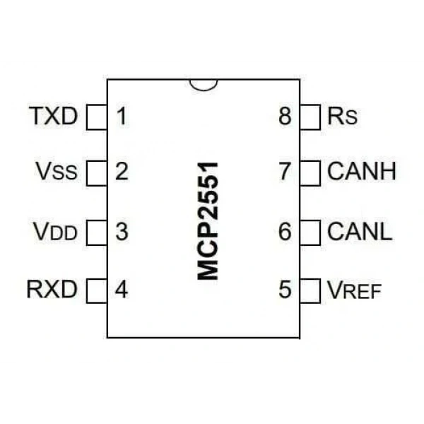 MCP2551-I/SN SOIC-8 Smd CAN Bus Entegresi