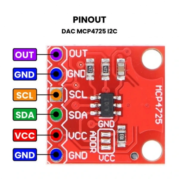 MCP4725 I2C Haberleşmeli DAC Breakout Modülü