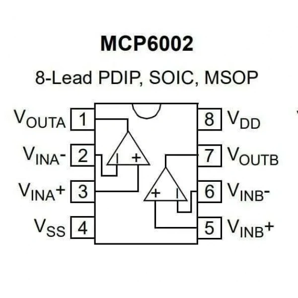 MCP6002T-I/MS MSOP-8 Smd OpAmp Entegresi