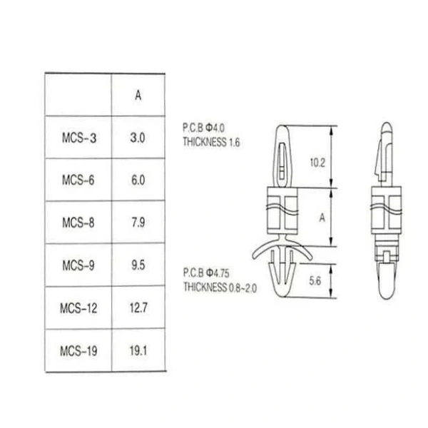 MCS-3 Plastik Tırnaklı Distans