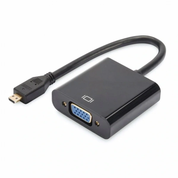 Micro Hdmi to Vga Kablo Dönüştürücü Çevirici Adaptör Siyah