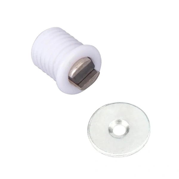 Mıknatıslı Plastik Mobilya Kapak Kilidi 14mm - Beyaz