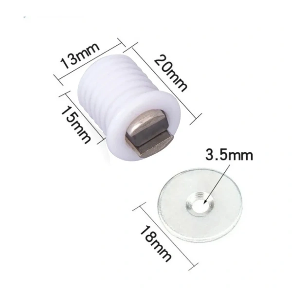 Mıknatıslı Plastik Mobilya Kapak Kilidi 14mm - Beyaz