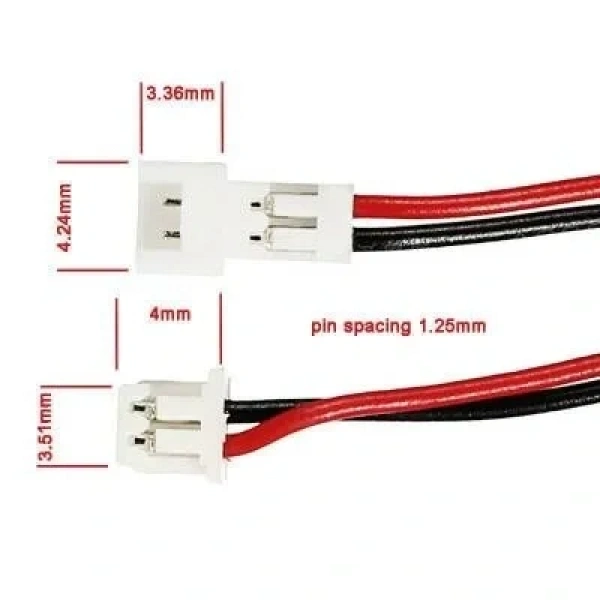 Mikro JST 1.25 2 Pin Erkek ve Dişi Konnektör