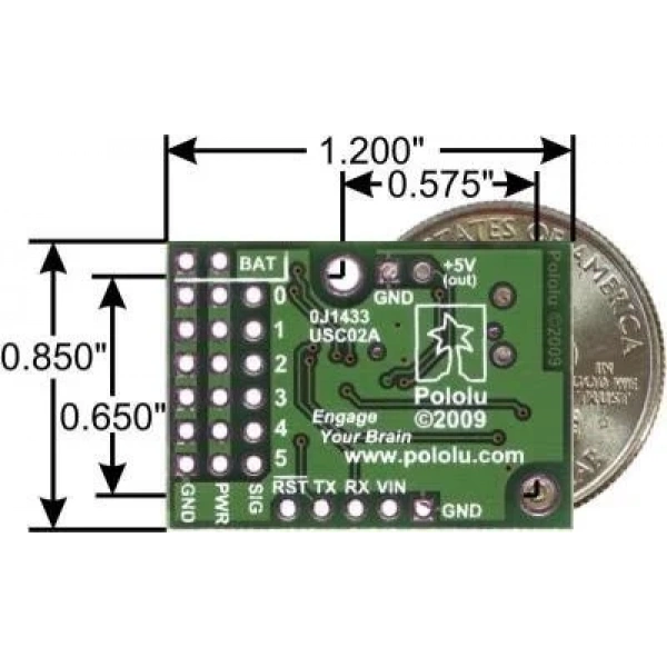 Mikro Maestro 6 Kanallı USB Servo Kontrol Cihazı