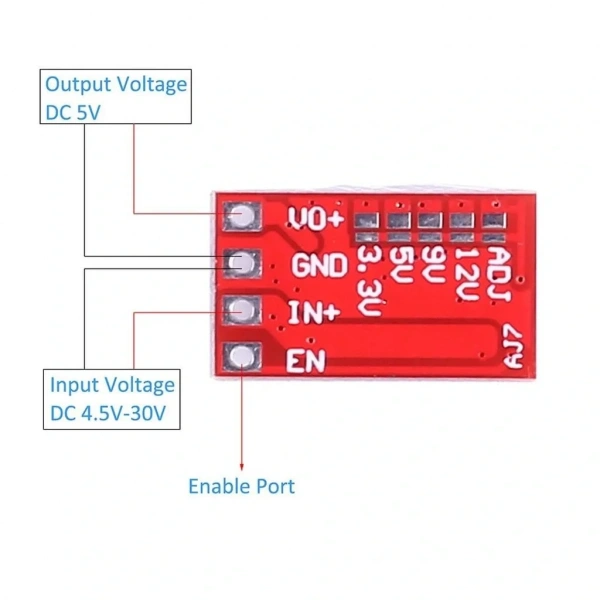 Mini DC-DC Buck Ayarlanabilir Güç Modülü 24V 3A