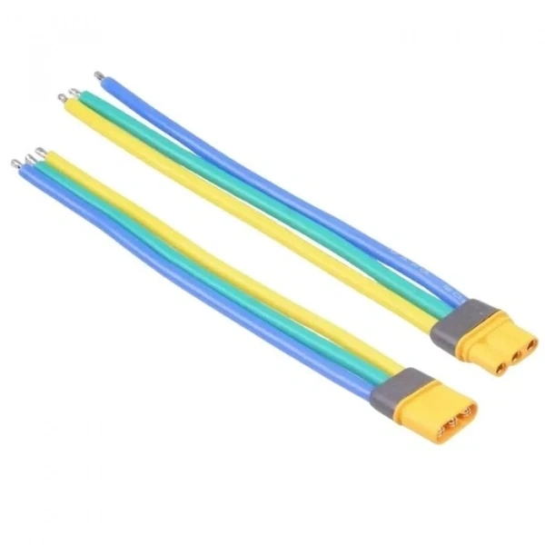 MR30 3-Pin Dişi-Erkek Lipo Pil Şarj Kablosu Seti 10cm