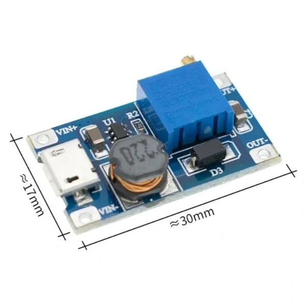 MT3608 2A Dc-Dc Güç Modülü Micro USB Çıkışlı