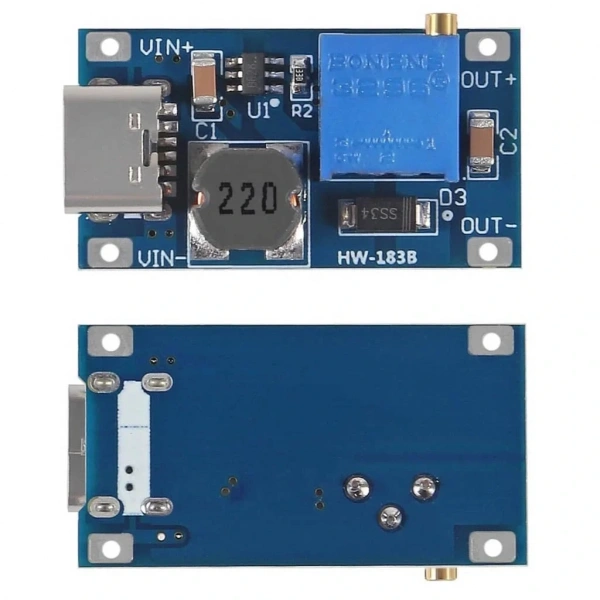 MT3608 2A Dc-Dc Güç Modülü Type-C Çıkışlı
