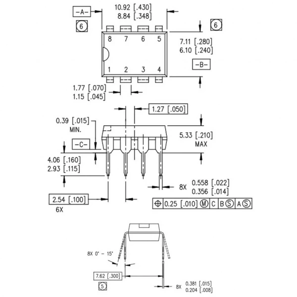 NE555 Zamanlayıcı - Osilatör - Pulse Jeneratör Entegresi Dip-8
