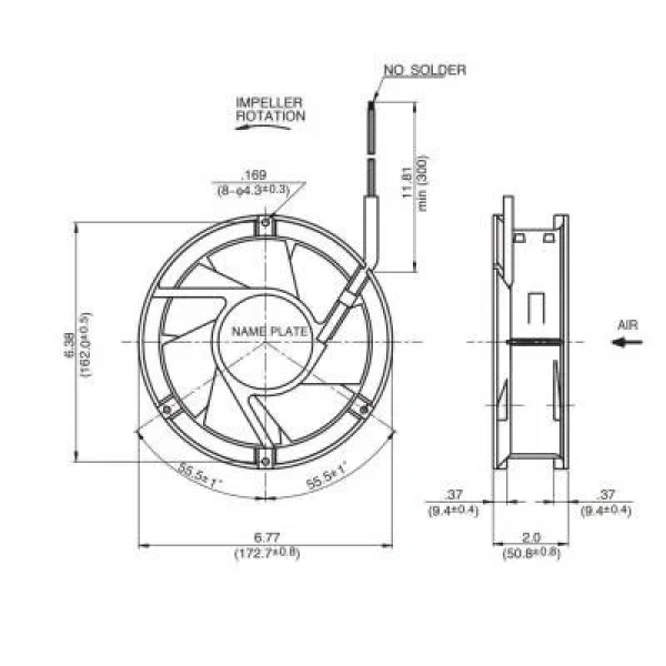 NMB Fan 24V 172x50mm - 17250VA-24Q