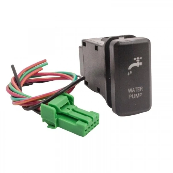 ON-OFF Anahtar Mavi Işıklı 4-Kablolu 12V 3A - Water Pump