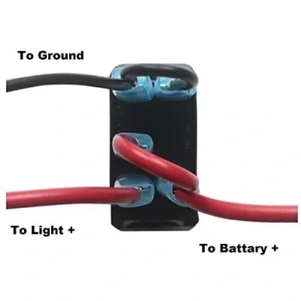 ON-OFF Mavi Işıklı Anahtar 5-Pin 12V-24V