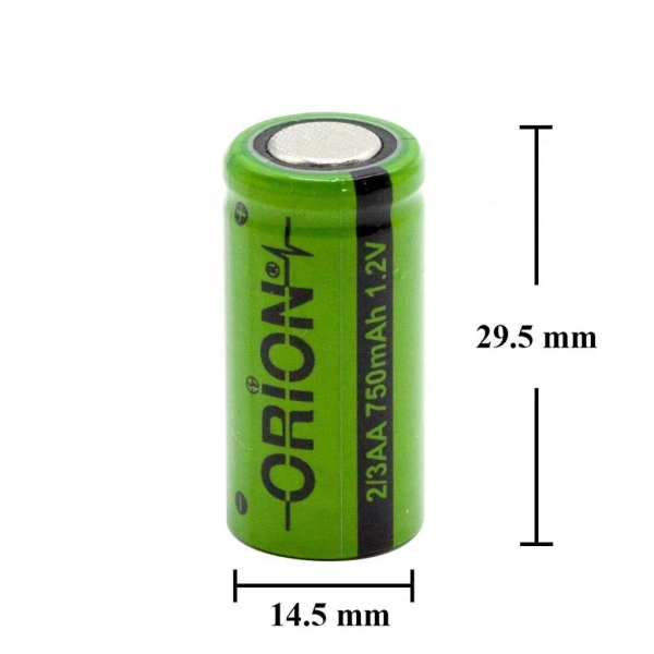 Orion 1.2V Ni-Mh 2/3AA 750mAh Şarj Edilebilir Pil