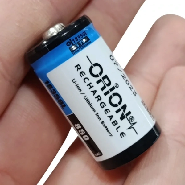 Orion 18350 3.7V 850mAh Li-ion Şarj Edilebilir Pil 1 Adet