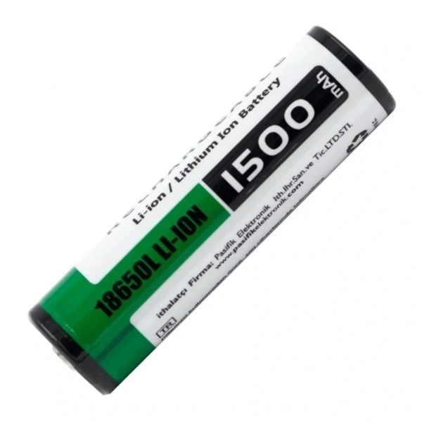 Orion 18650L 1500mAh 3.7V Şarj Edilebilir Li-ion Pil Başlı