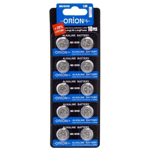 Orion AG8 LR55 LR1120 1.5V Alkalin Pil 10lu Paket