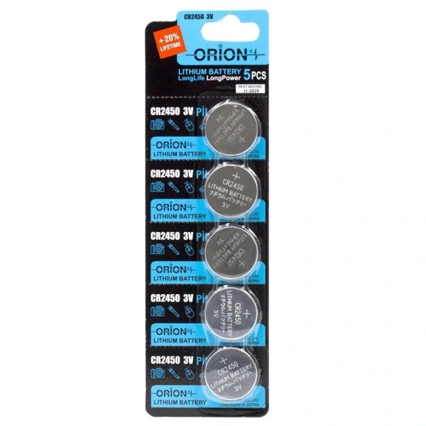 Orion CR2450 3V Lityum Pil 5li Paket