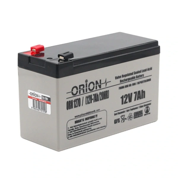 Orion ORN1270 12V 7.0Ah Bakımsız Kuru Akü
