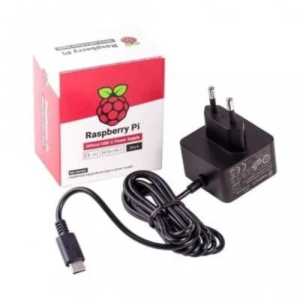 Orjinal Raspberry Pi Adaptör 5V 3A - Siyah
