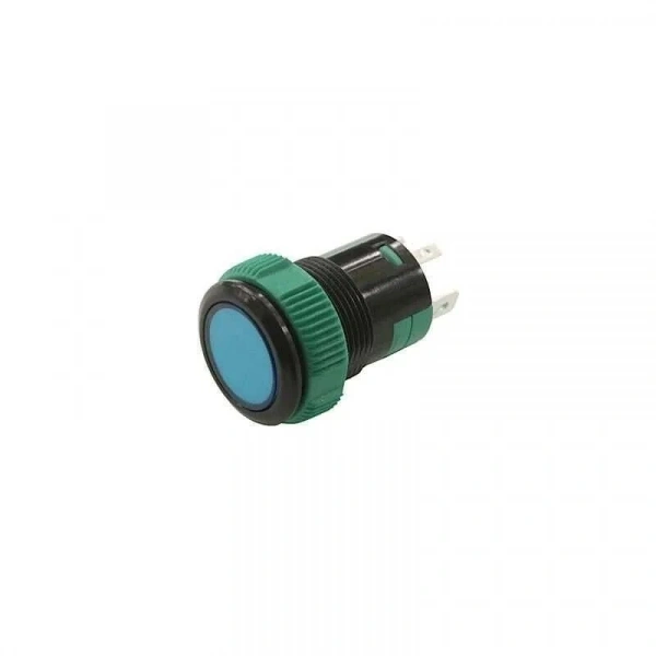 P57 19MM Plastik Ledli Yaylı Buton Mavi