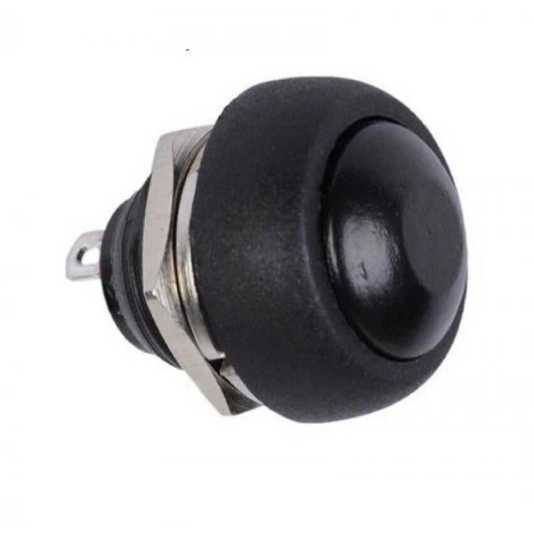 PBS-33B 12mm Push Buton - Siyah