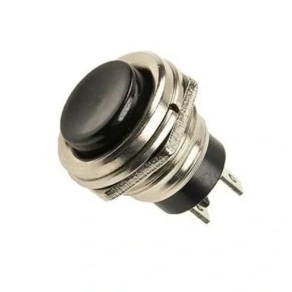 PBS26 16mm Push Buton - Siyah