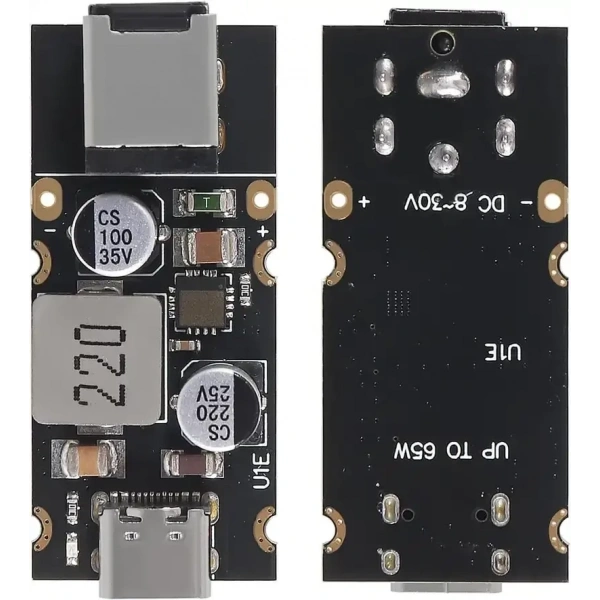 Pd65W Type-C USB QC3.0 5V 9V 12V 20V Hızlı Şarj Modülü 2.5x5.5 Jack