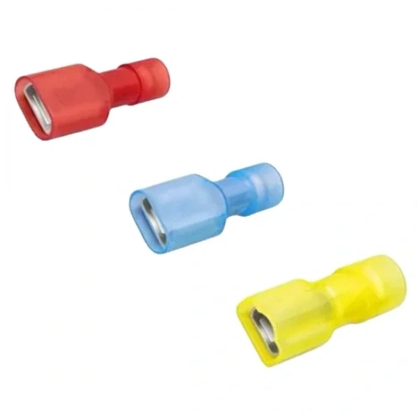 PFD - 1638 0.5-1.5mm2 Tam İzoleli Polyamid Dişi Faston Kablo Ucu Kırmızı - 100 Adet