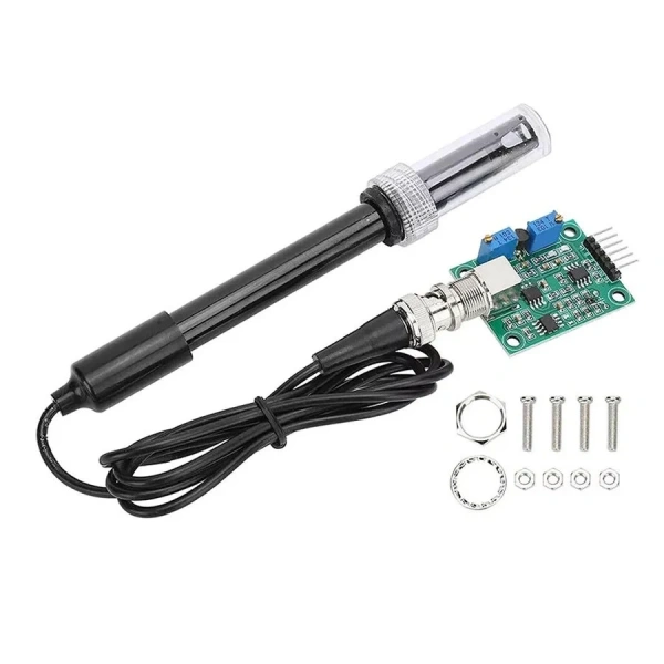 PH0-14 PH Değeri Algılama Sensörü Modülü + PH Elektrot Probu