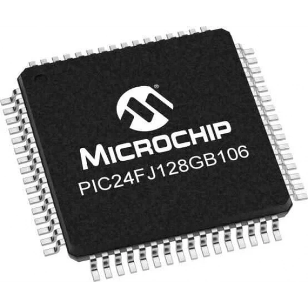 PIC24FJ128GB106 I/PT SMD TQFP-64 16-Bit 32MHz Mikrodenetleyici