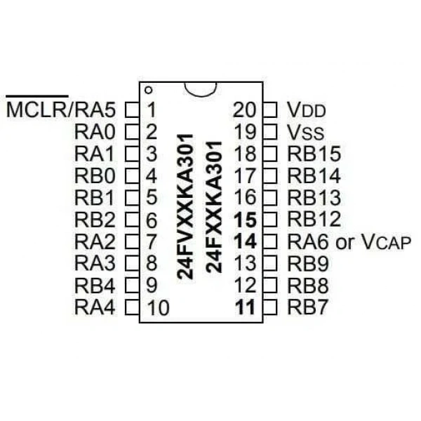 PIC24FV16KA301-I/P DIP-20 32MHz Mikrodenetleyici