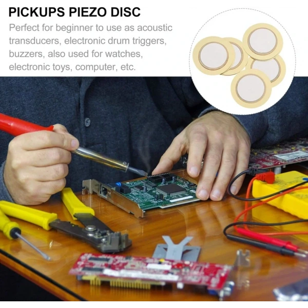 Piezo Disk Element - 15mm Çap Kablosuz 1 Adet