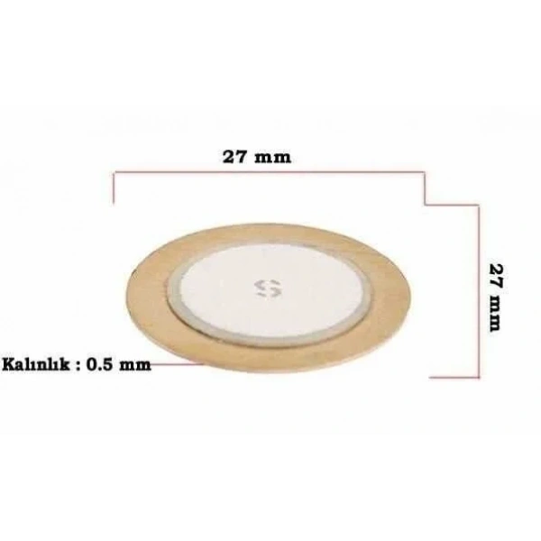 Piezo Disk Element- 27 mm Çap