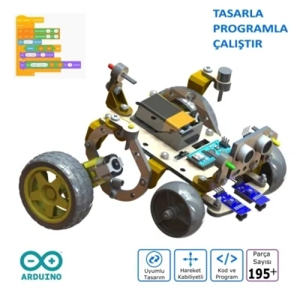 Probus Mod-1 Kodlanabilir Eğitim Robotu Demonte
